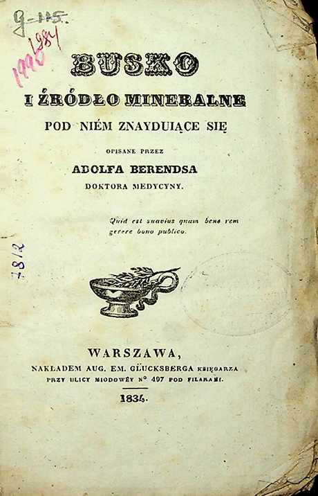 Berendsa Adolfa Busko i Źródło mineralne (1834)