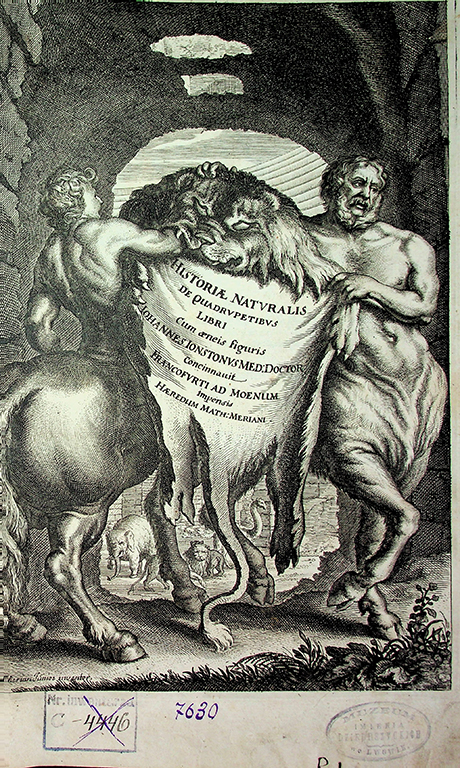Jonstonus, Johannes (1603-1675). Historiae Naturalis de quadrupetibus Libri Cum aeneis figuris