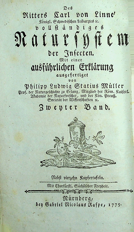 Linné; Carl. Des Ritters Carl von Linné Königlich Schwedischen Leibarztes vollständiges Natursystem des Mineralreiches nach der zwölften lateinischen Ausgabe in einer freyen und vermehrten Uebersetzung von Johann Friedrich Gmelin Th. 4. [LXIV] (Sz. 1a, N6/4) (1779)