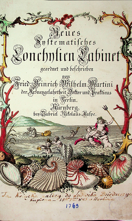 Martini Friedrich Heinrich Wilhelm  Neues Systematisches Conchylien Cabinet